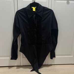 Catherine Malandrino Black Asymmetrical Blazer